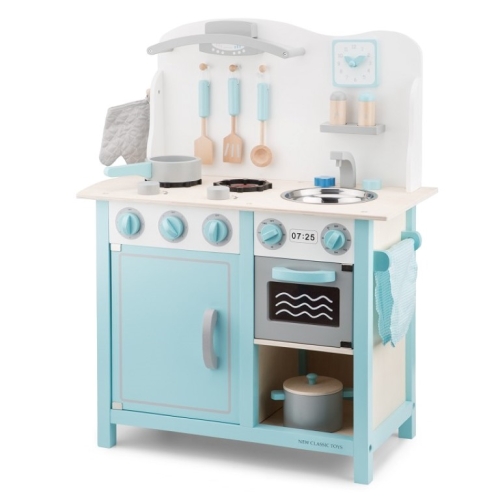 New Classic Toys Keukentje Bon Appetit Blauw met Wit